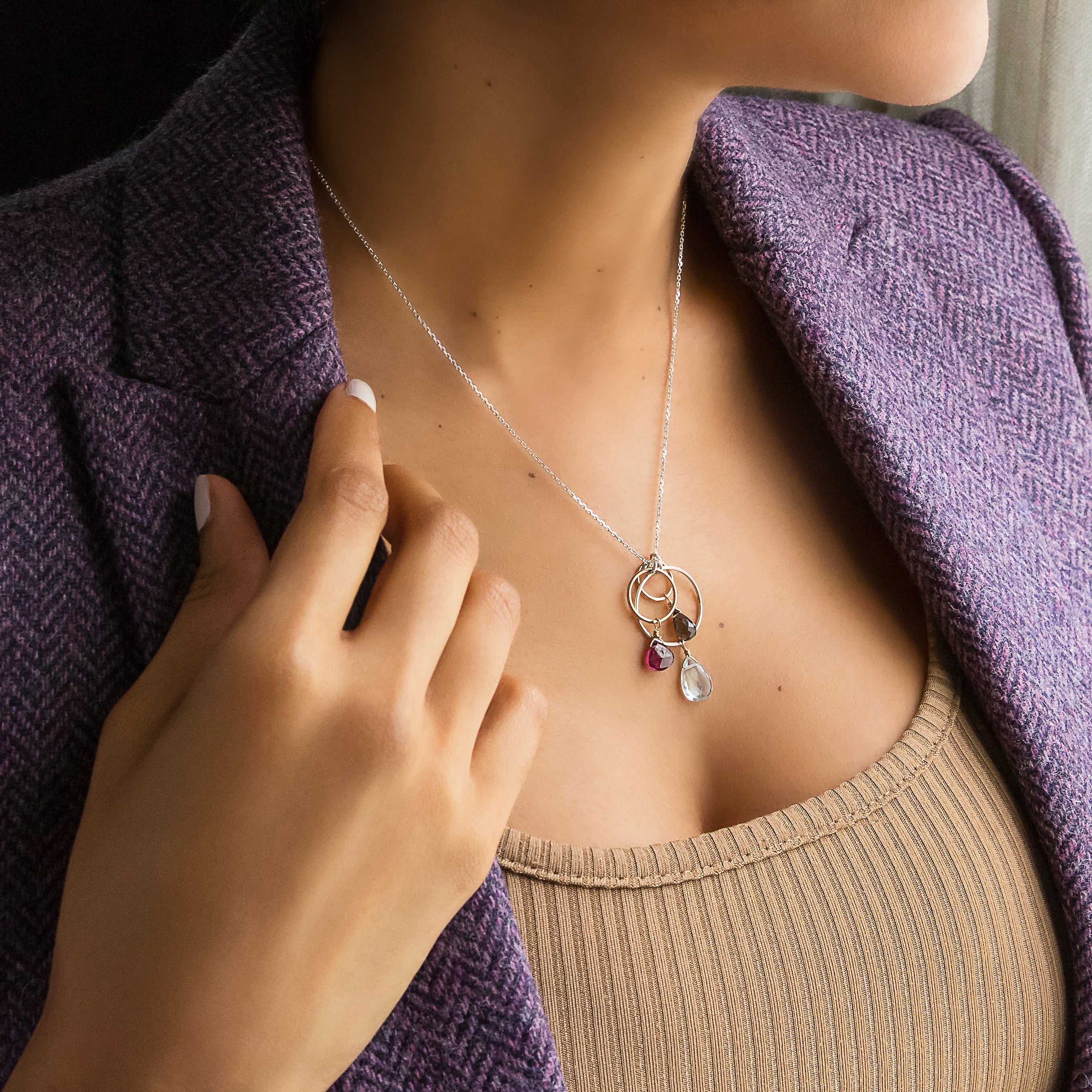 Aurora Gemstone Circlet Necklace