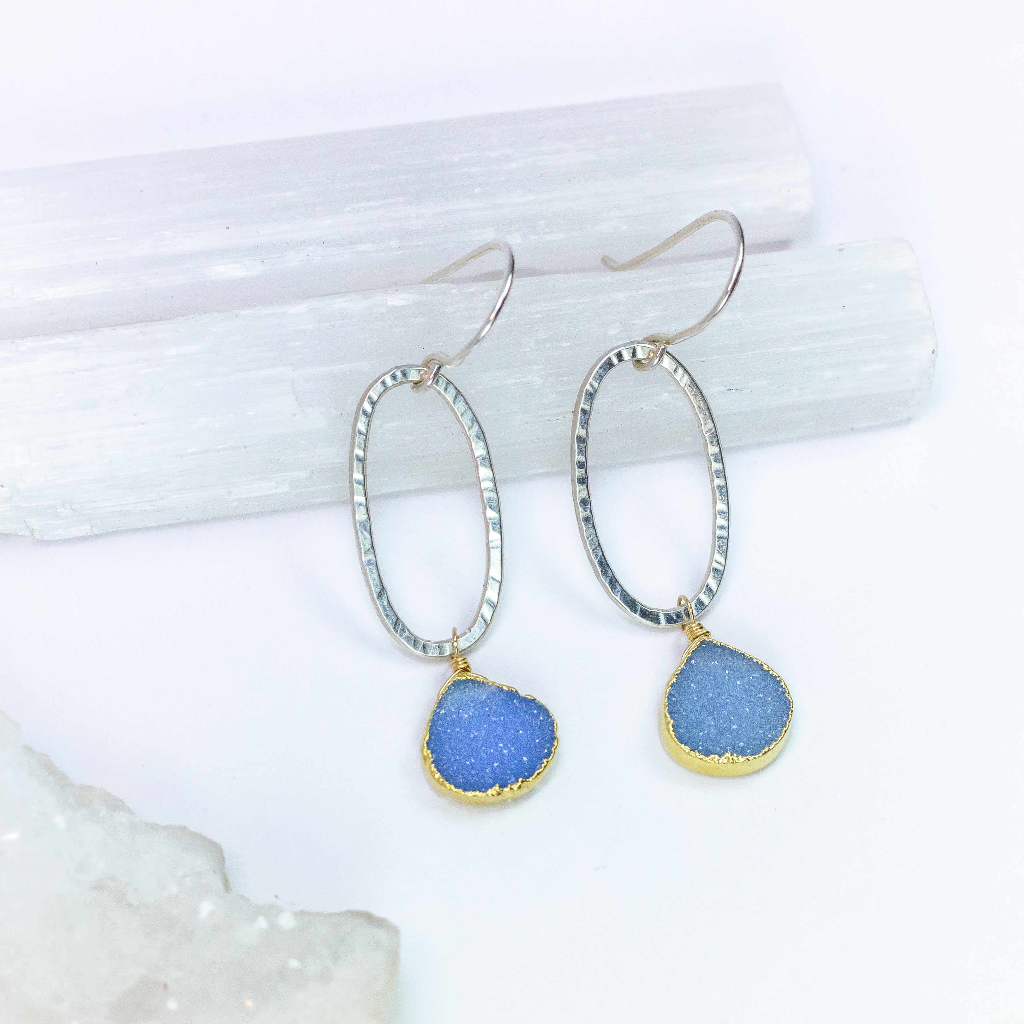 Druzy Raindrop Earrings