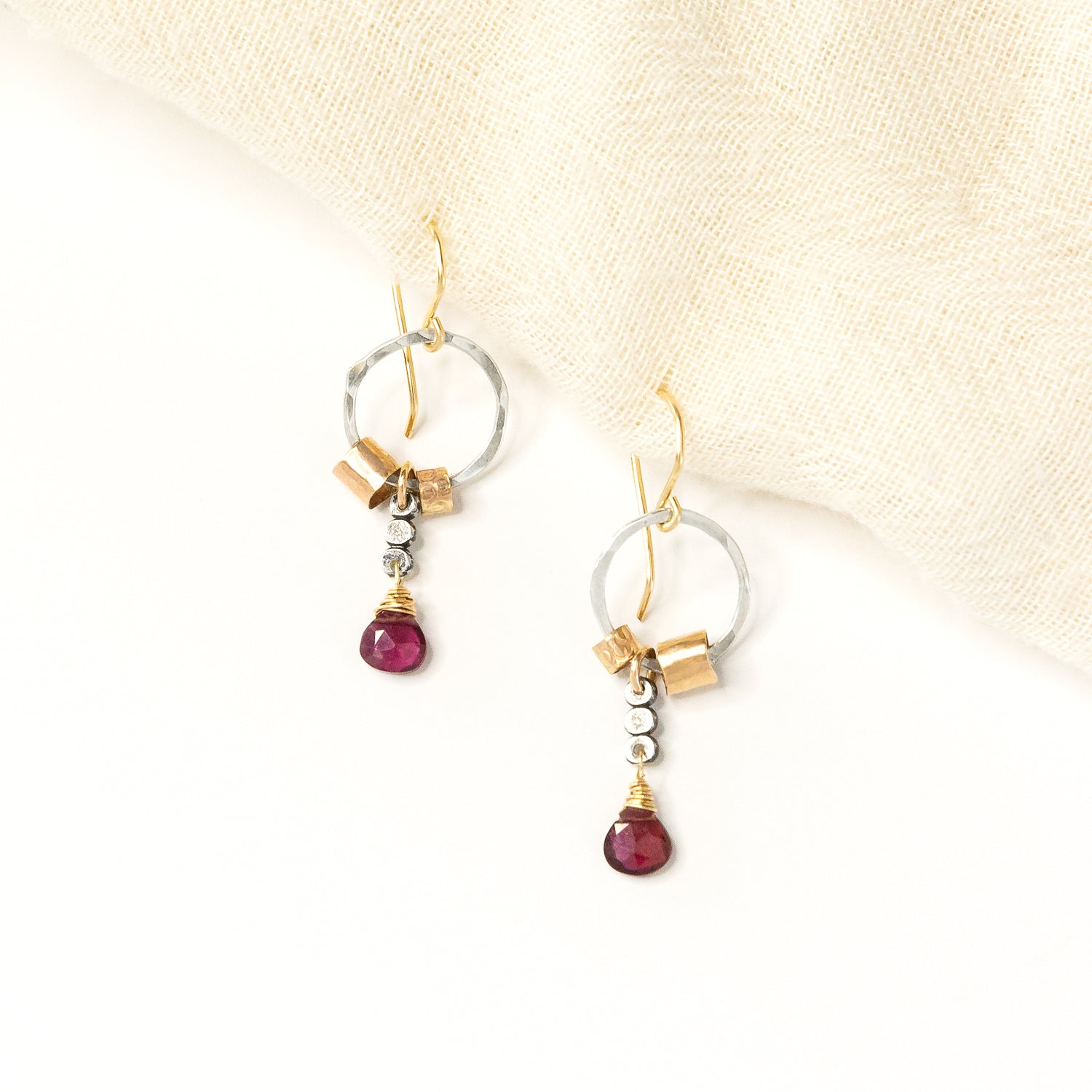 Garnet Drip Earrings