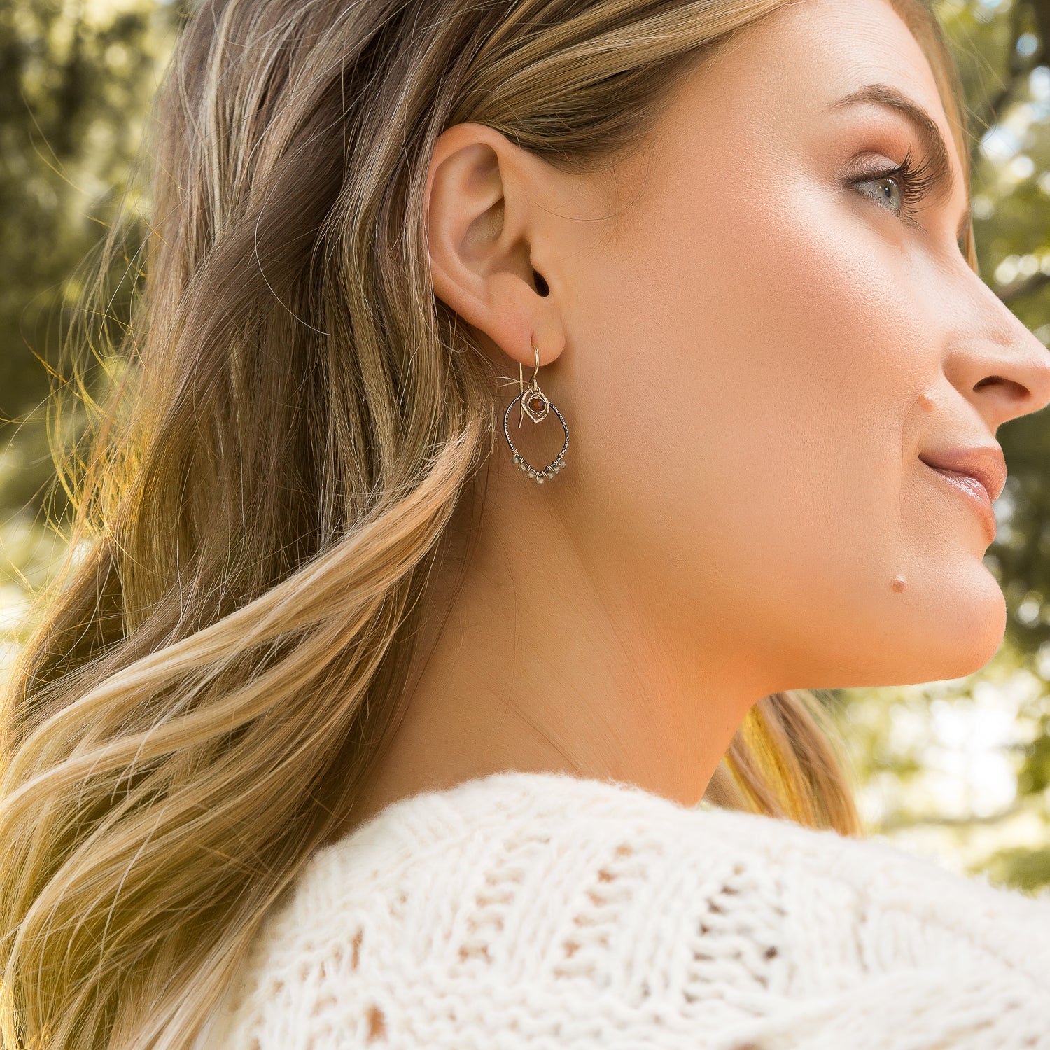 Garnet Vine Earrings