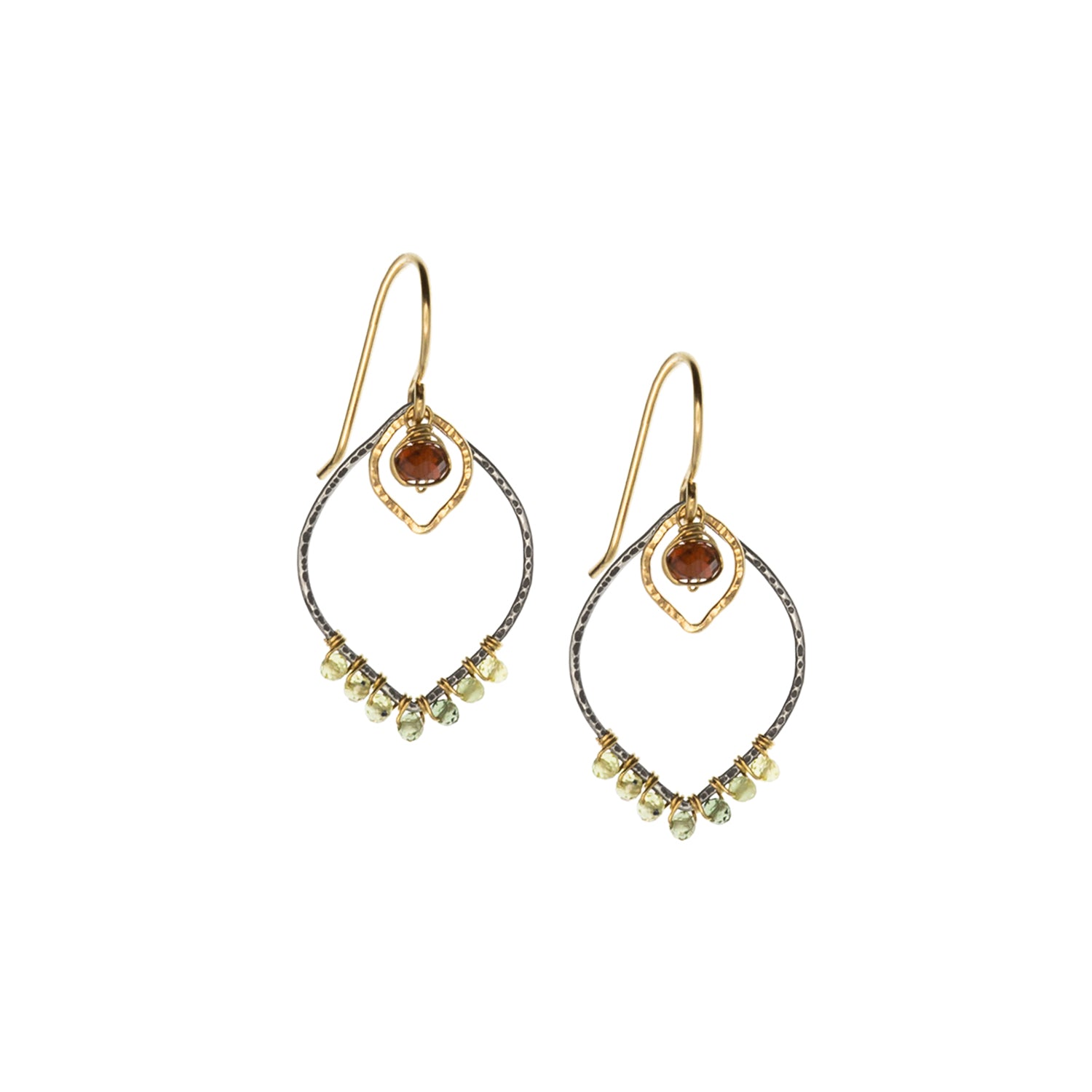 Garnet Vine Earrings
