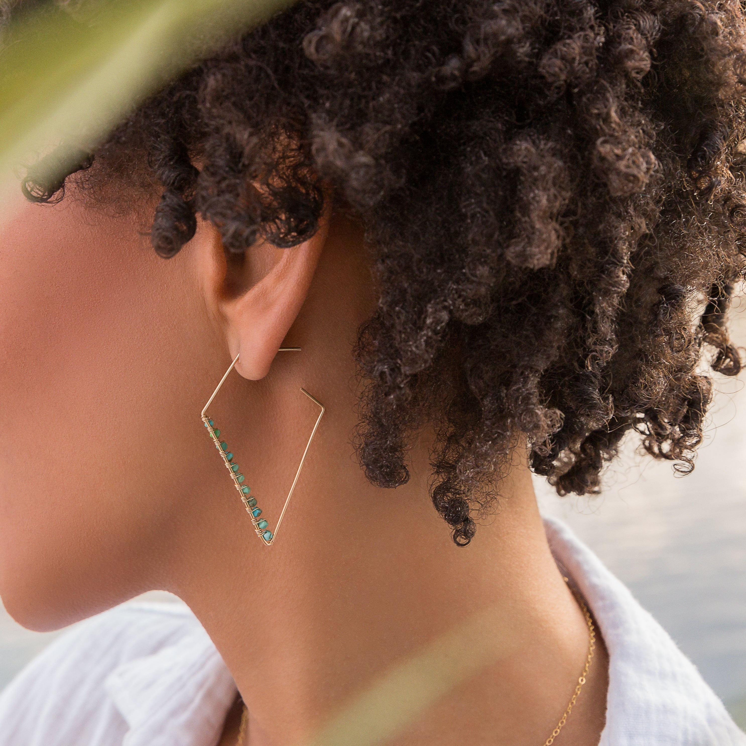 Geo Turquoise Earrings