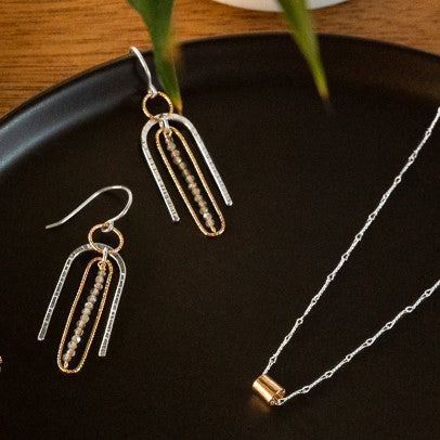 Gilded Barrel Layering Necklace