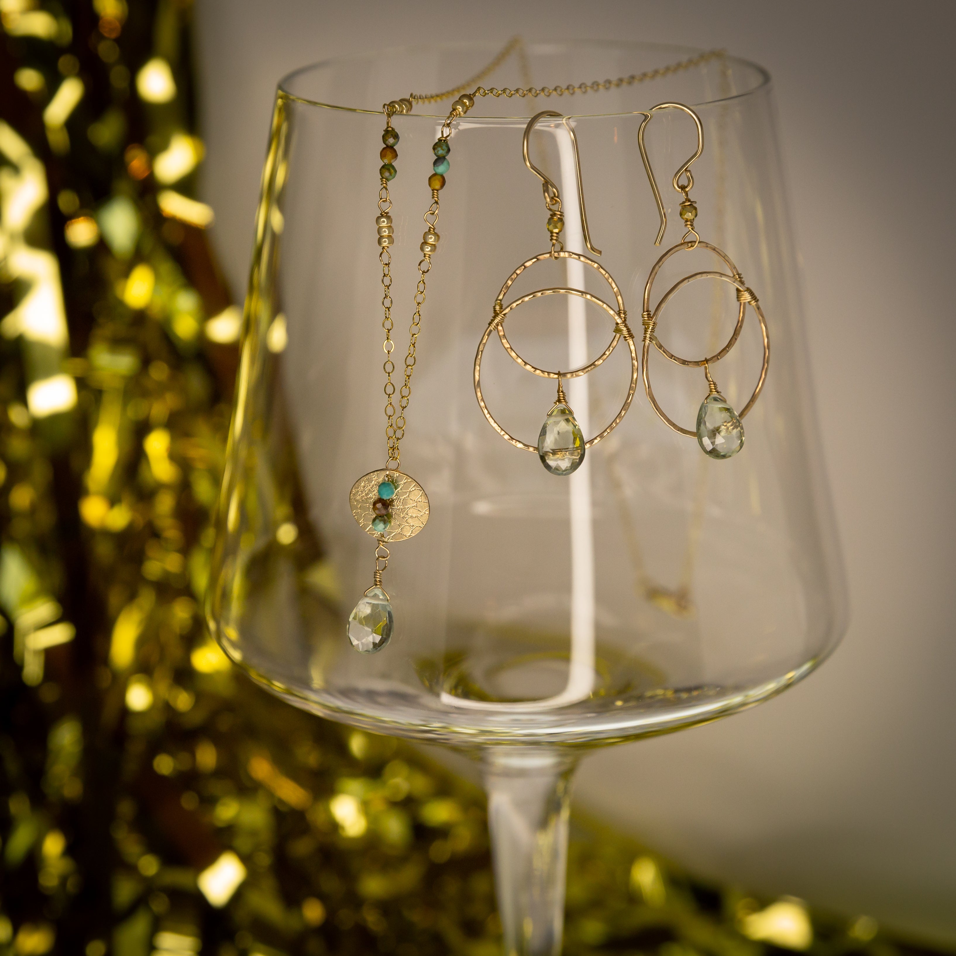Mystic Green Earrings