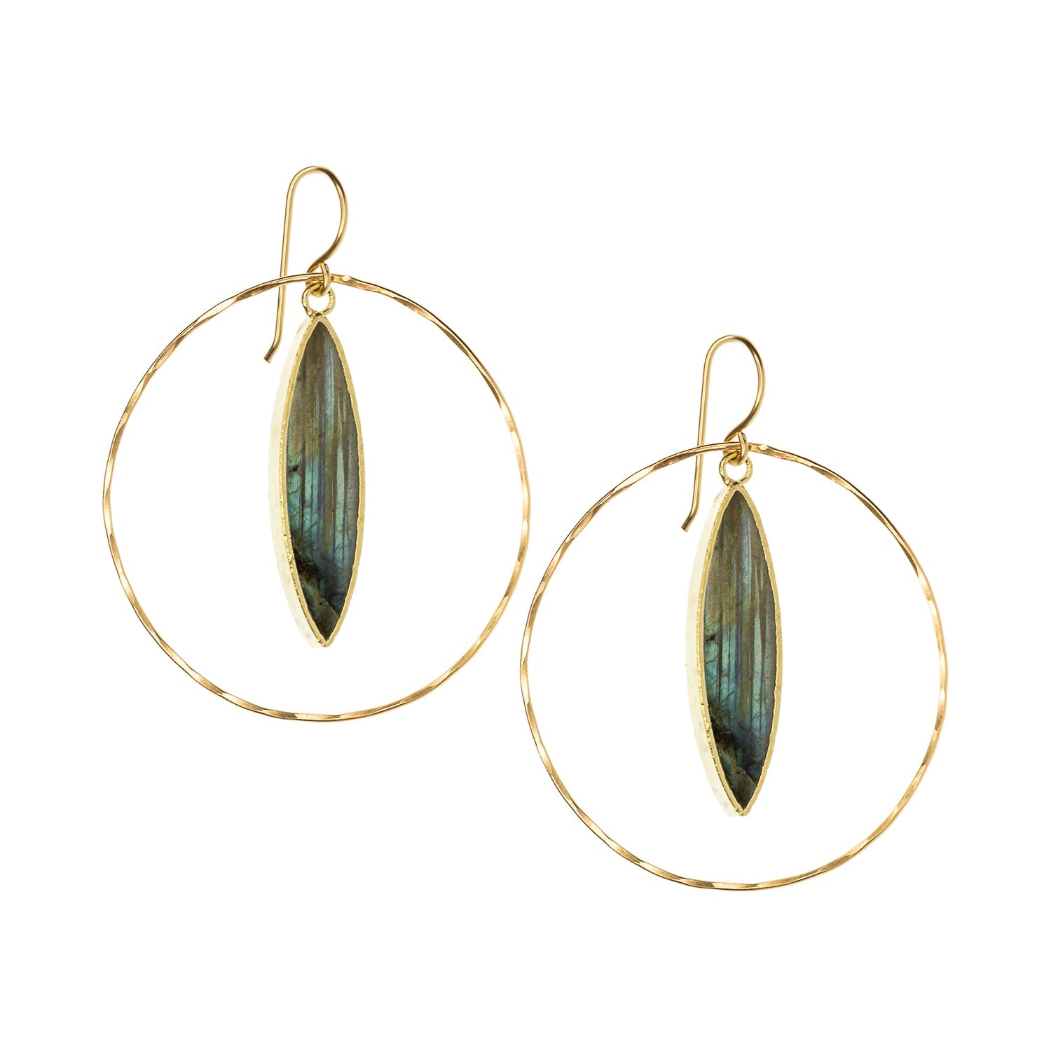 Labradorite Glimmer Hoops