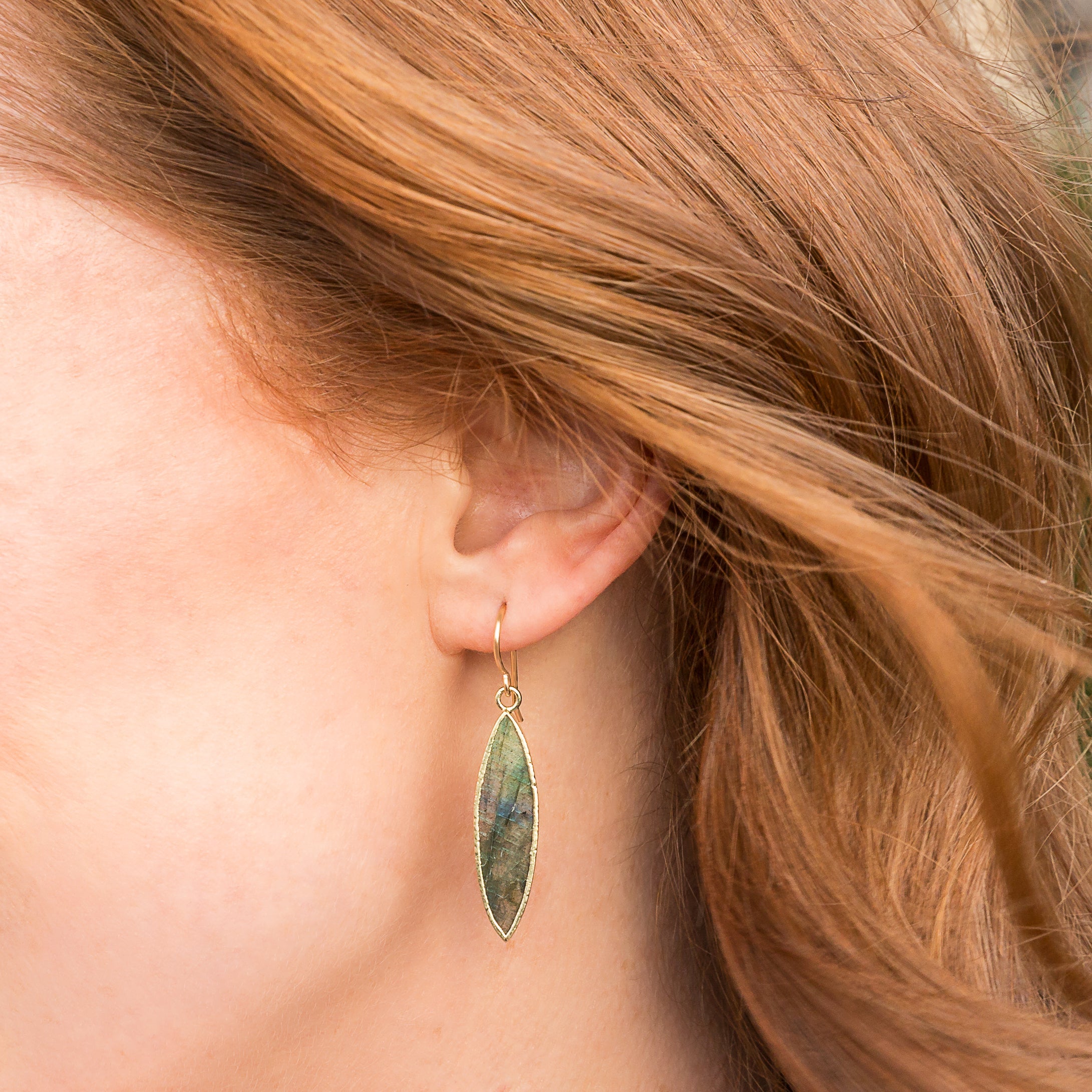 Labradorite Marquise Earrings