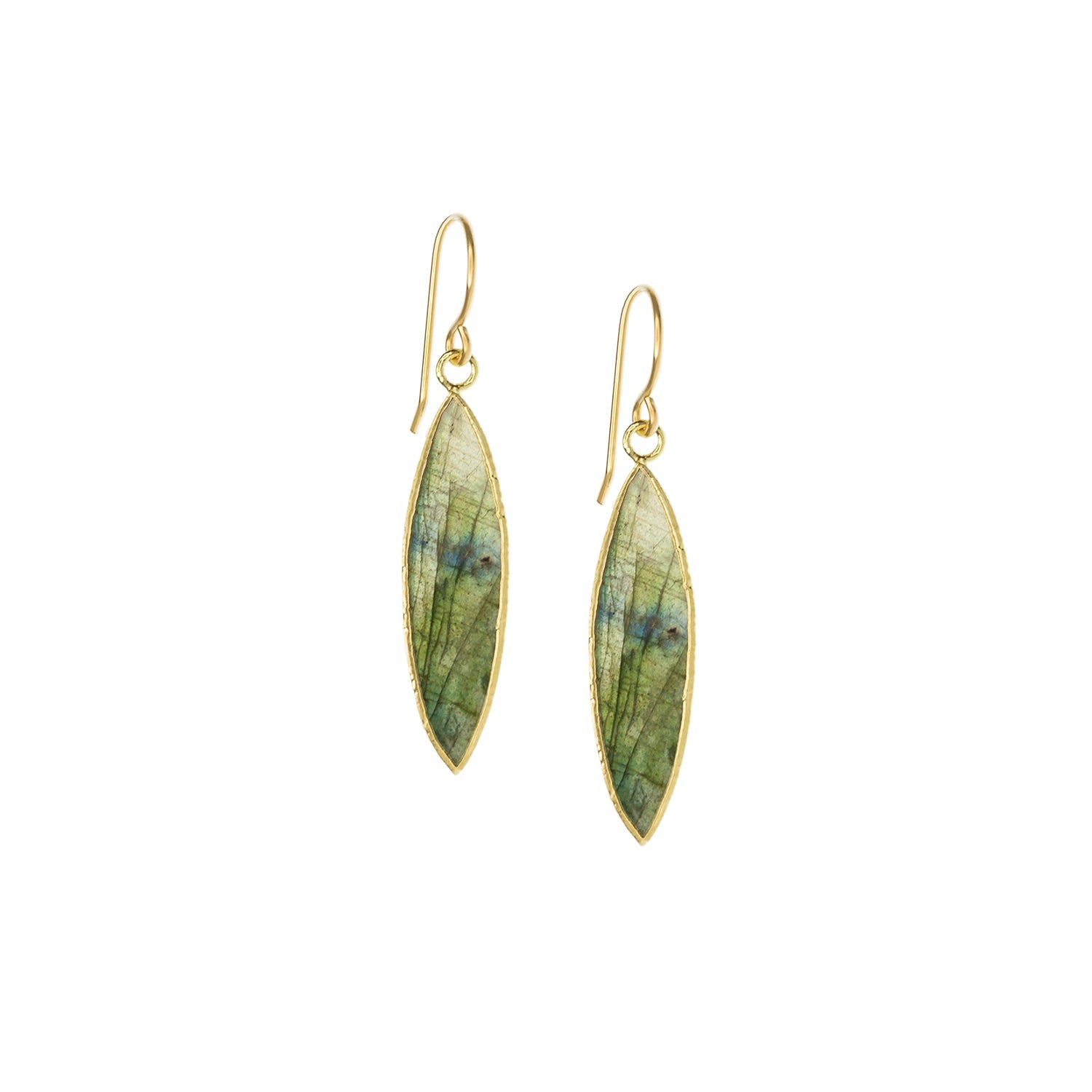 Labradorite Marquise Earrings