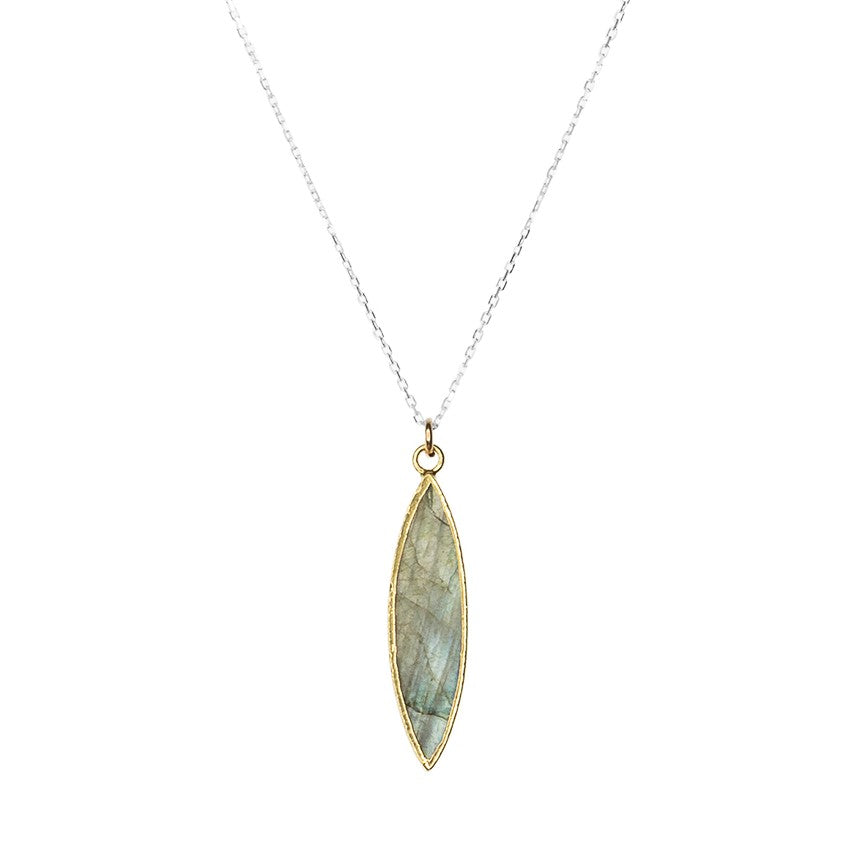 Labradorite Marquise Pendant
