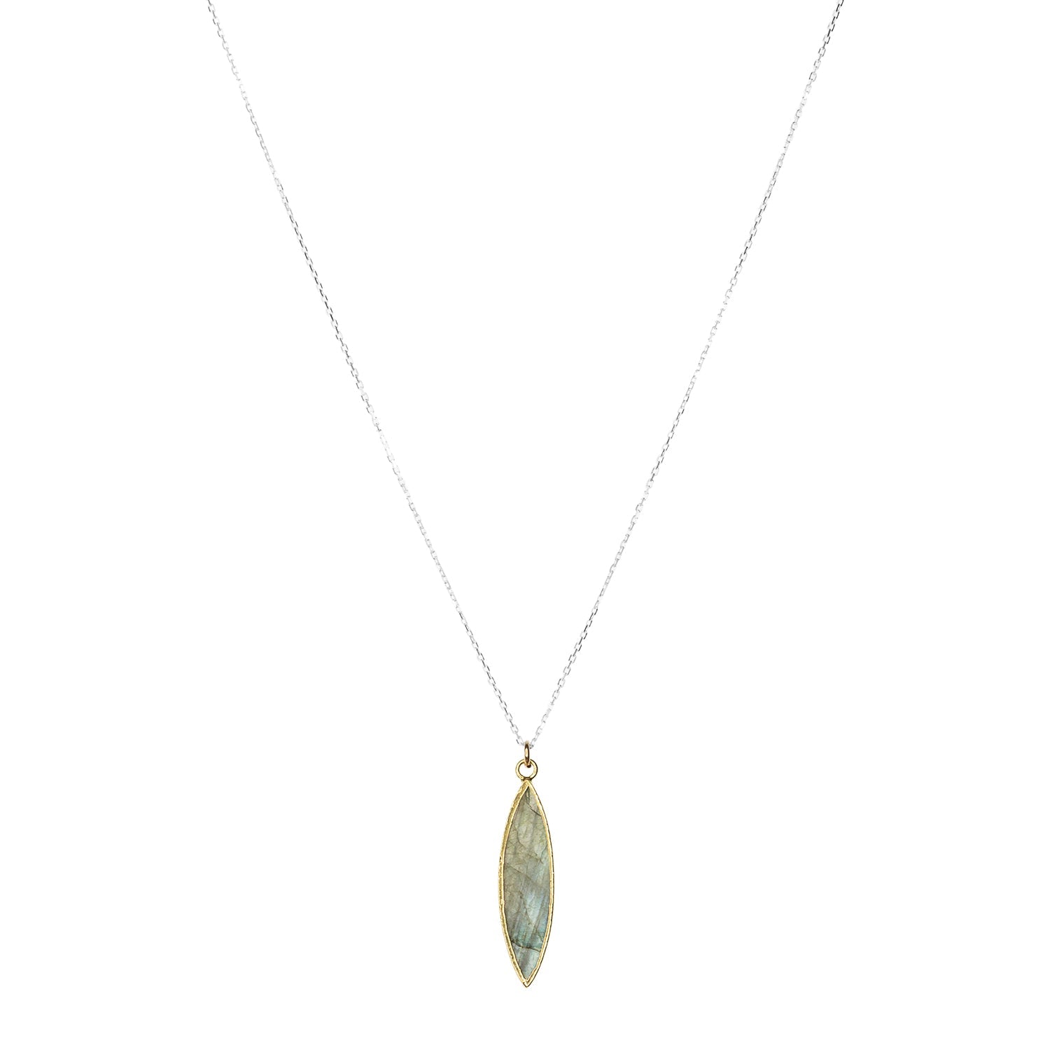 Labradorite Marquise Pendant
