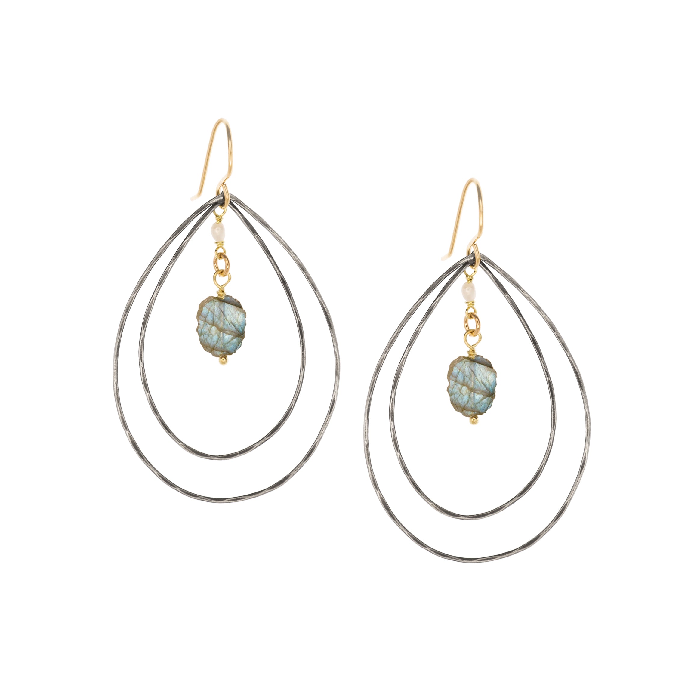 Labradorite Movement Earrings