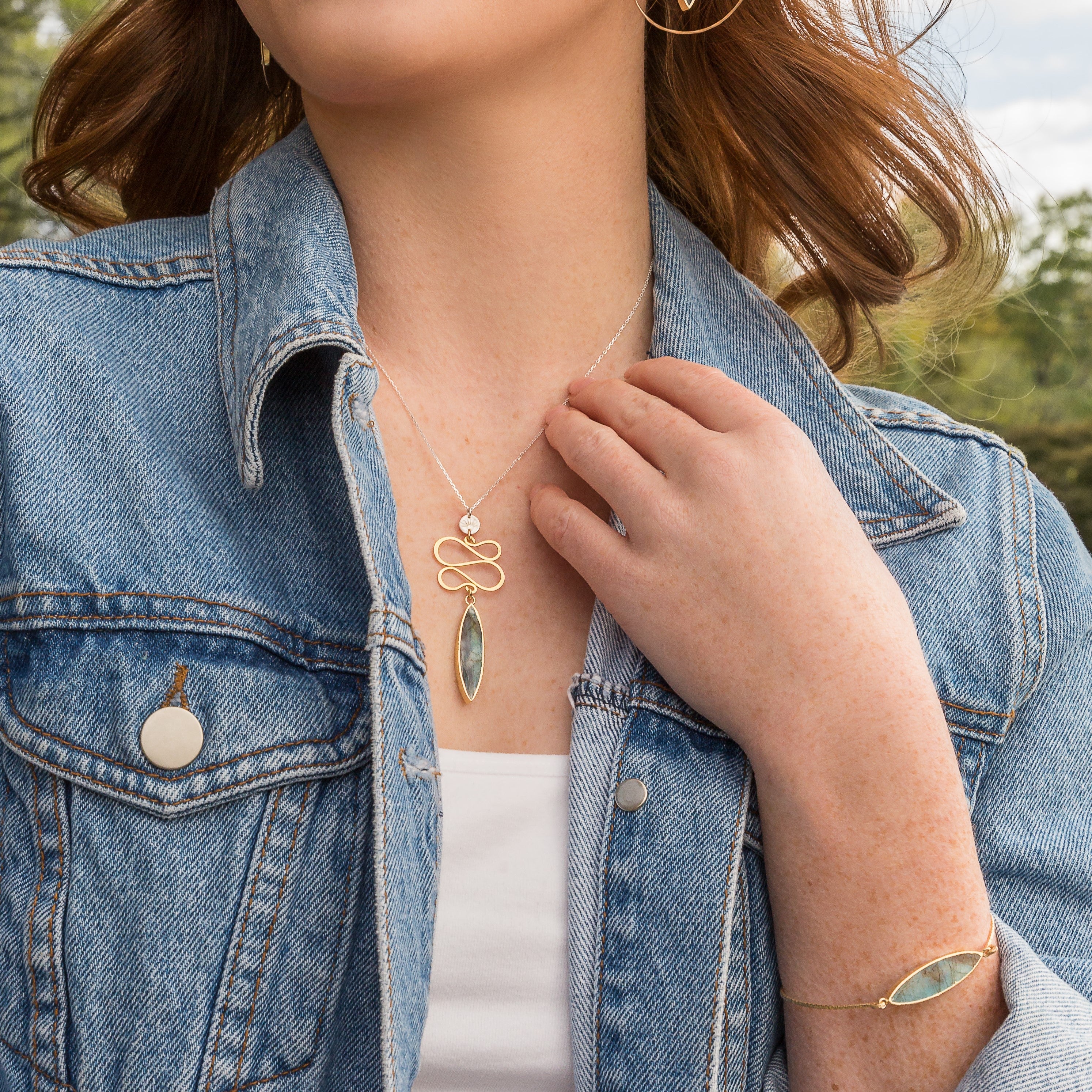 Labradorite Glimmer Bangle
