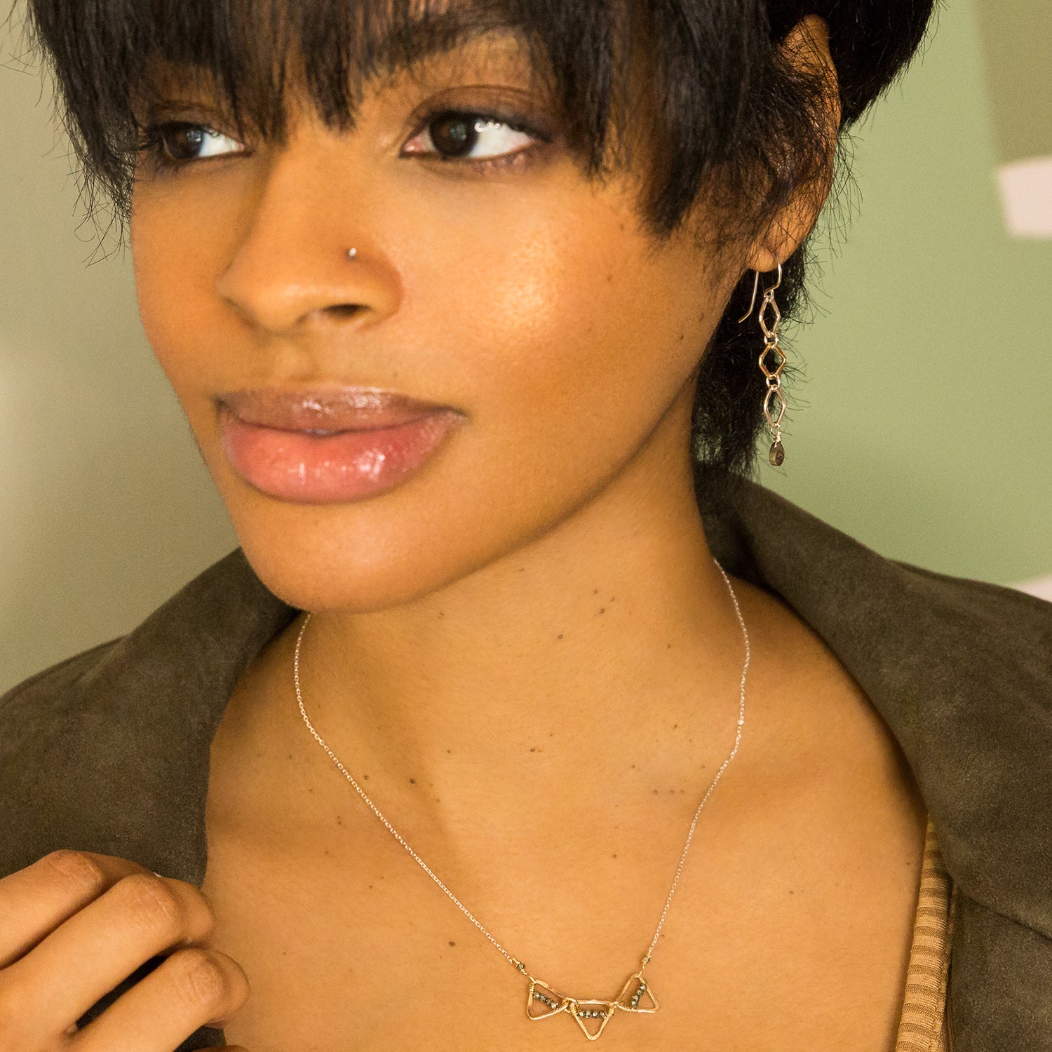 Pyrite Banner Necklace