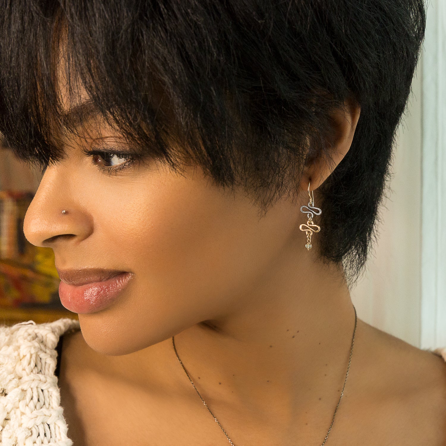 handmade sterling silver gold filled dangle moss aqua earrings laura j designs