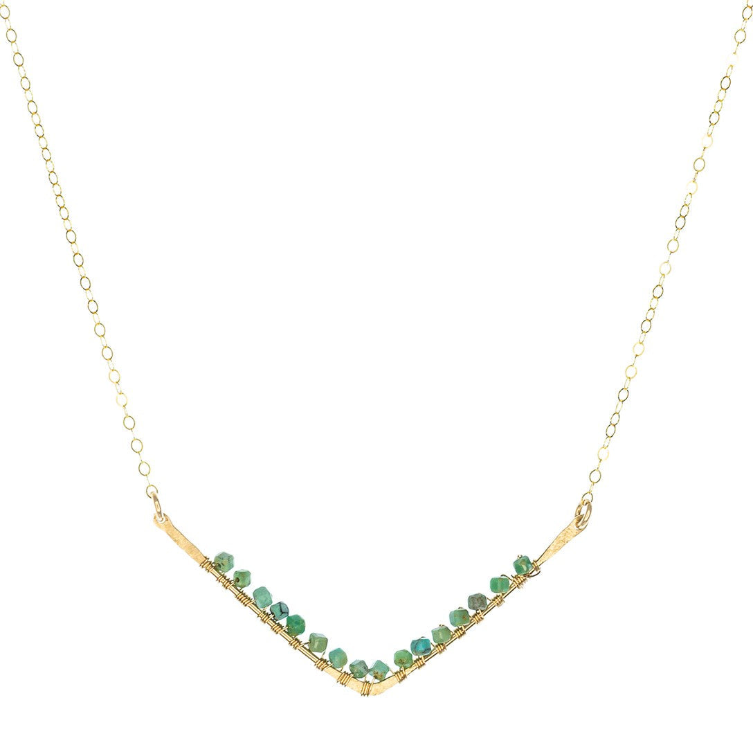 Turquoise Chevron Necklace