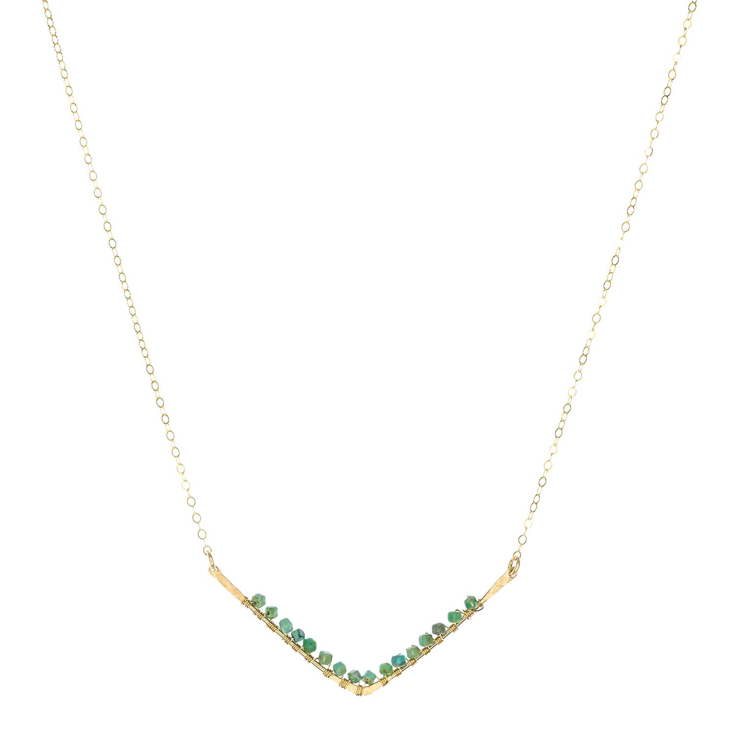 Turquoise Chevron Necklace