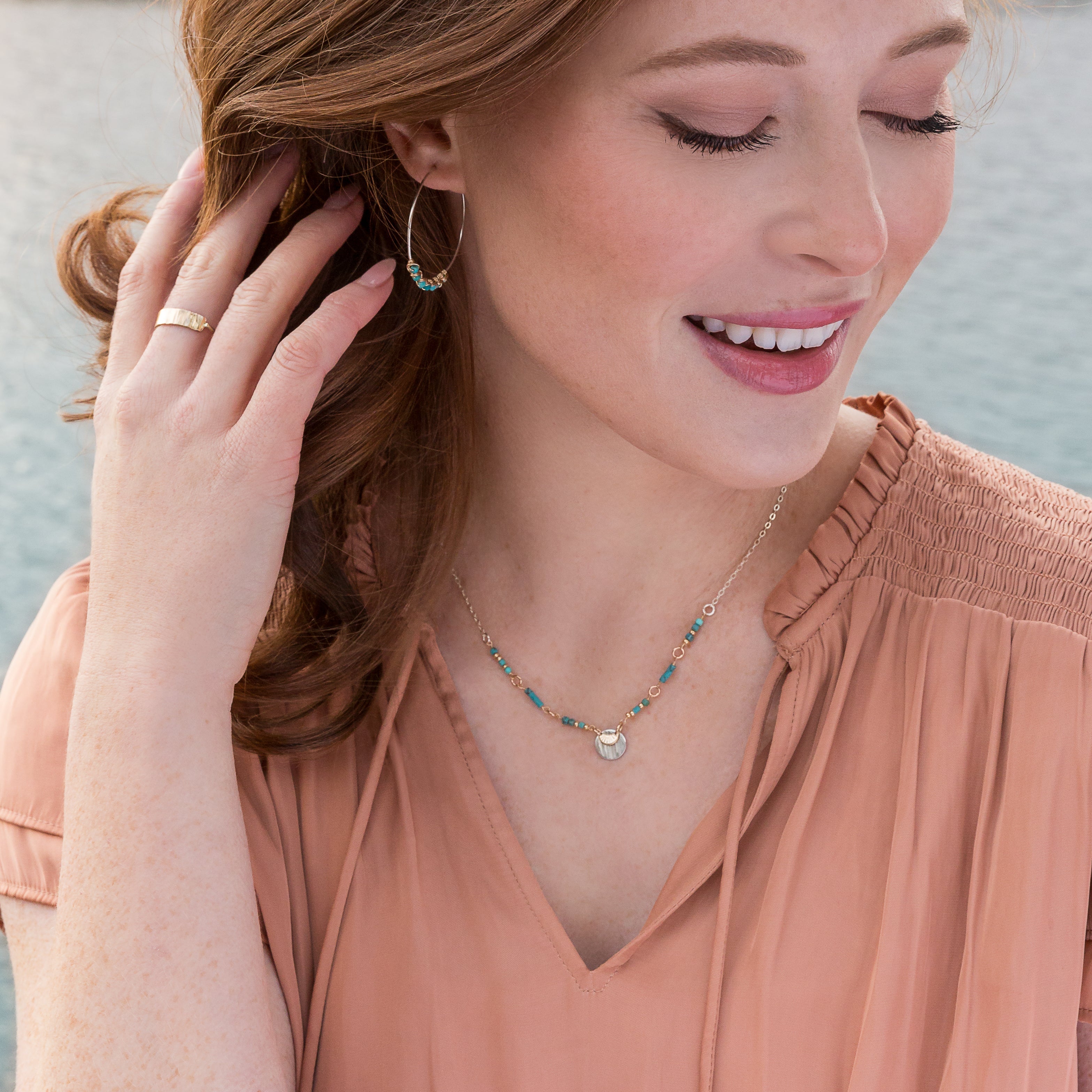 Turquoise Coastline Hoops
