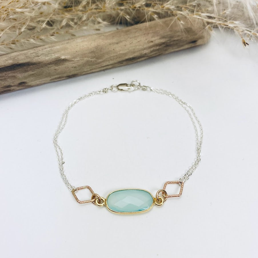 Chalcedony Links Bracelet