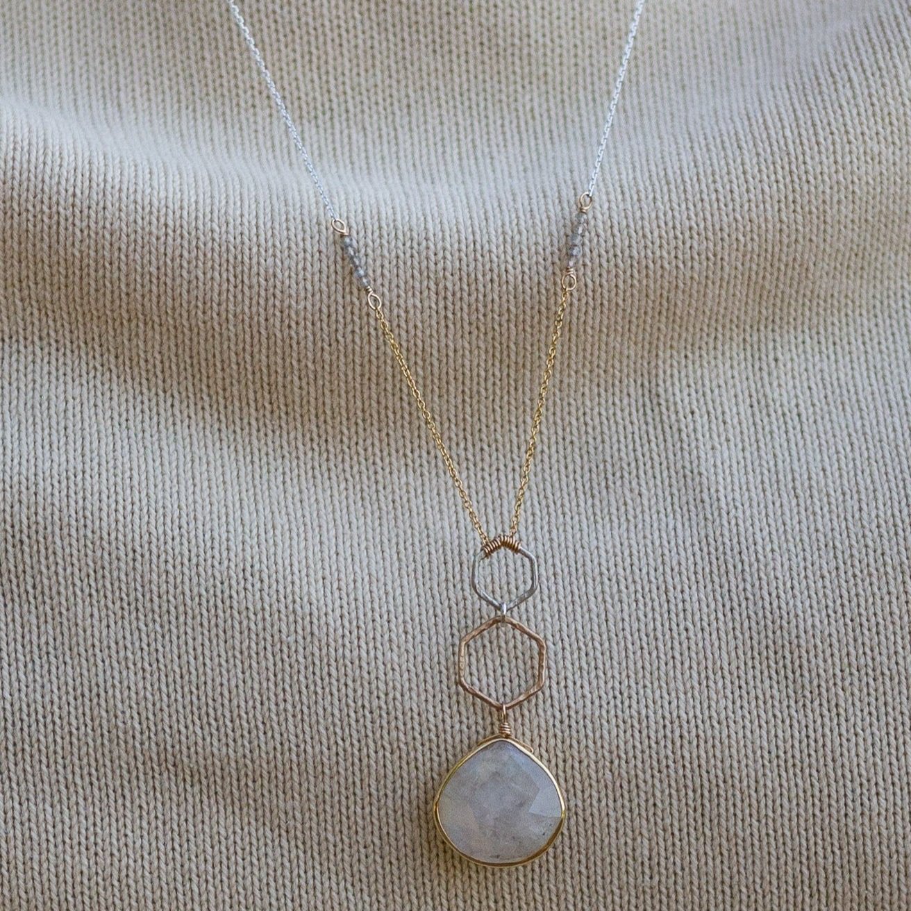 Honeycomb Moon Necklace