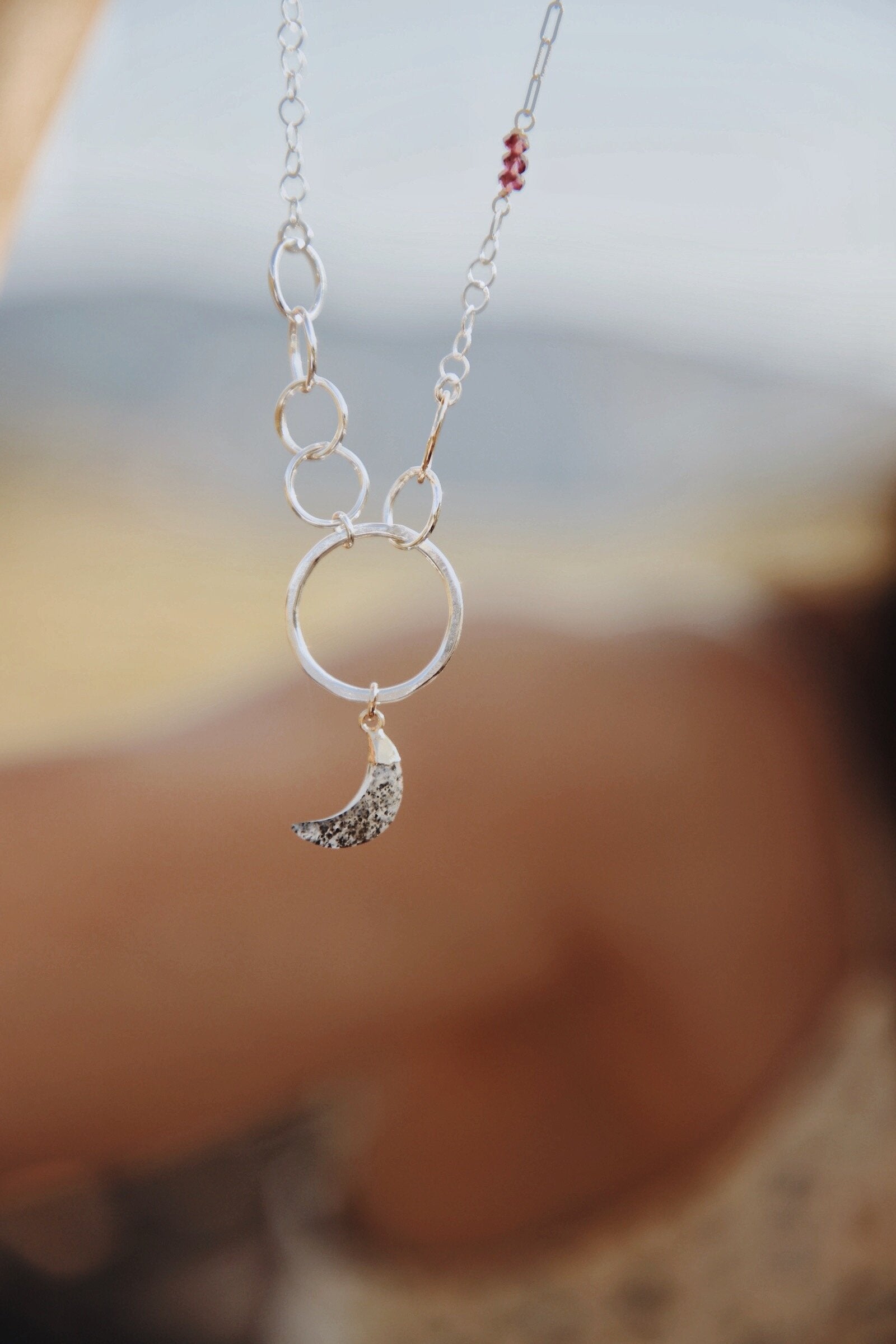 Moonlit Rings Necklace