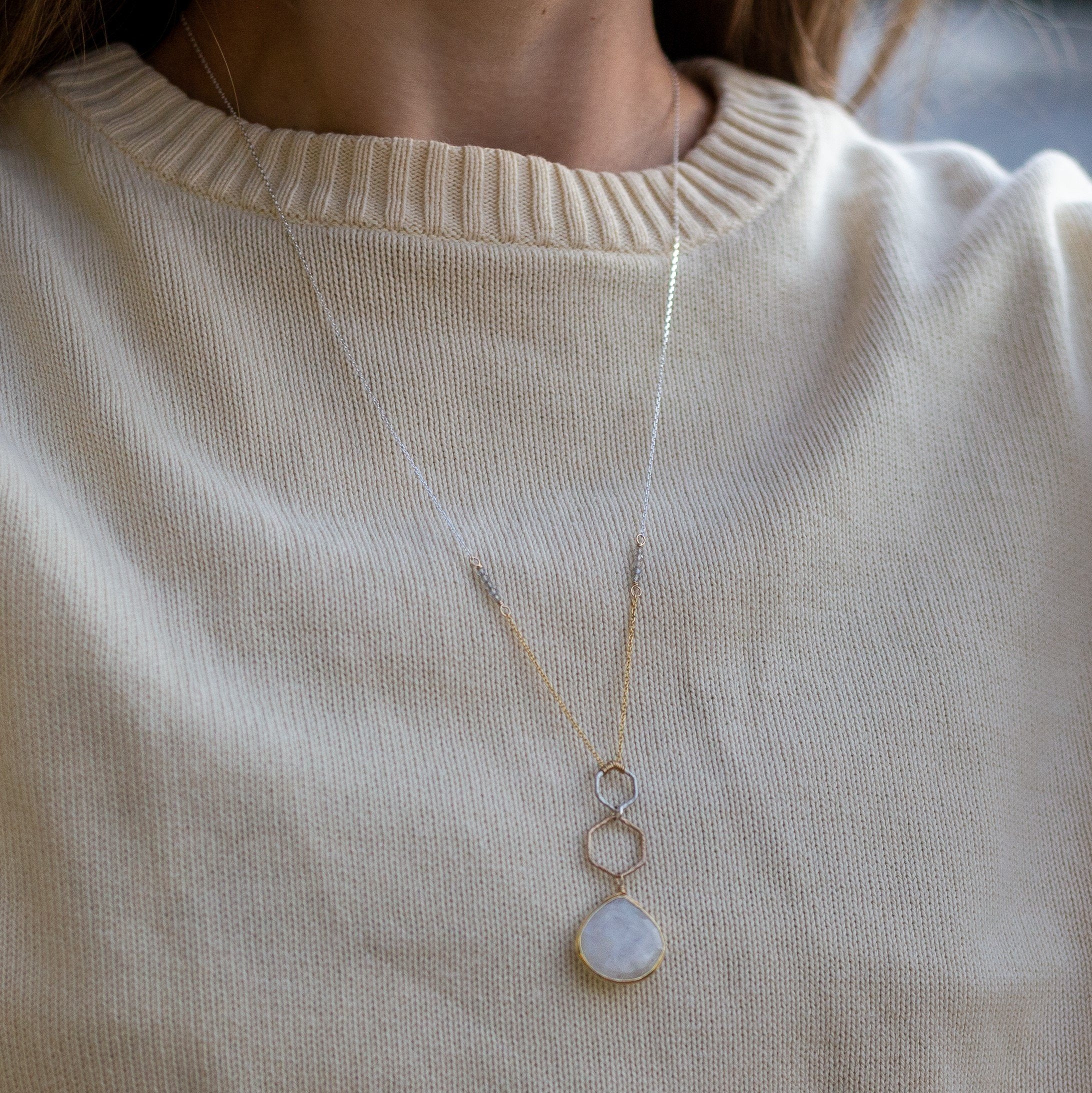 Honeycomb Moon Necklace