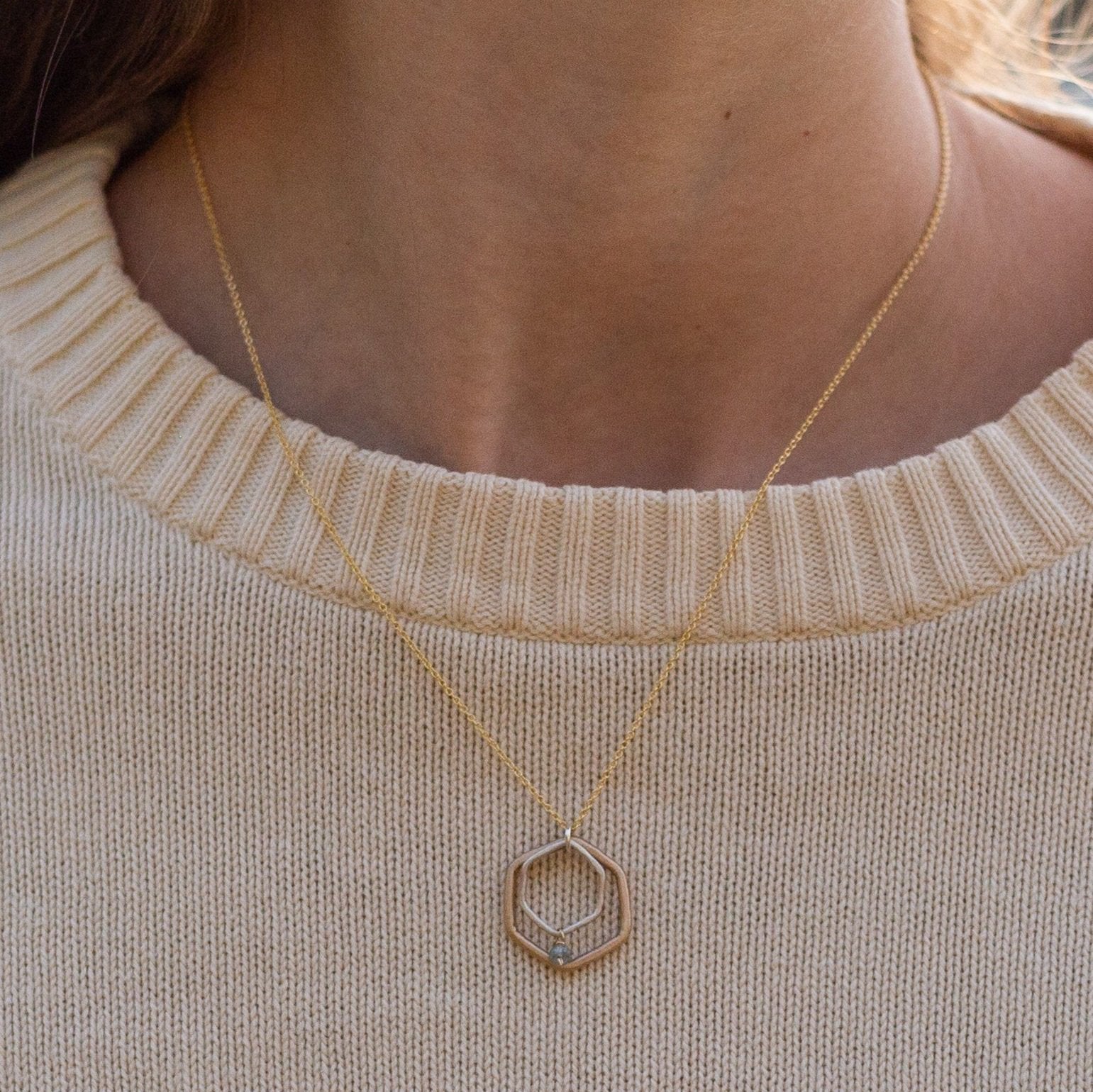 Honeycomb Moss Necklace