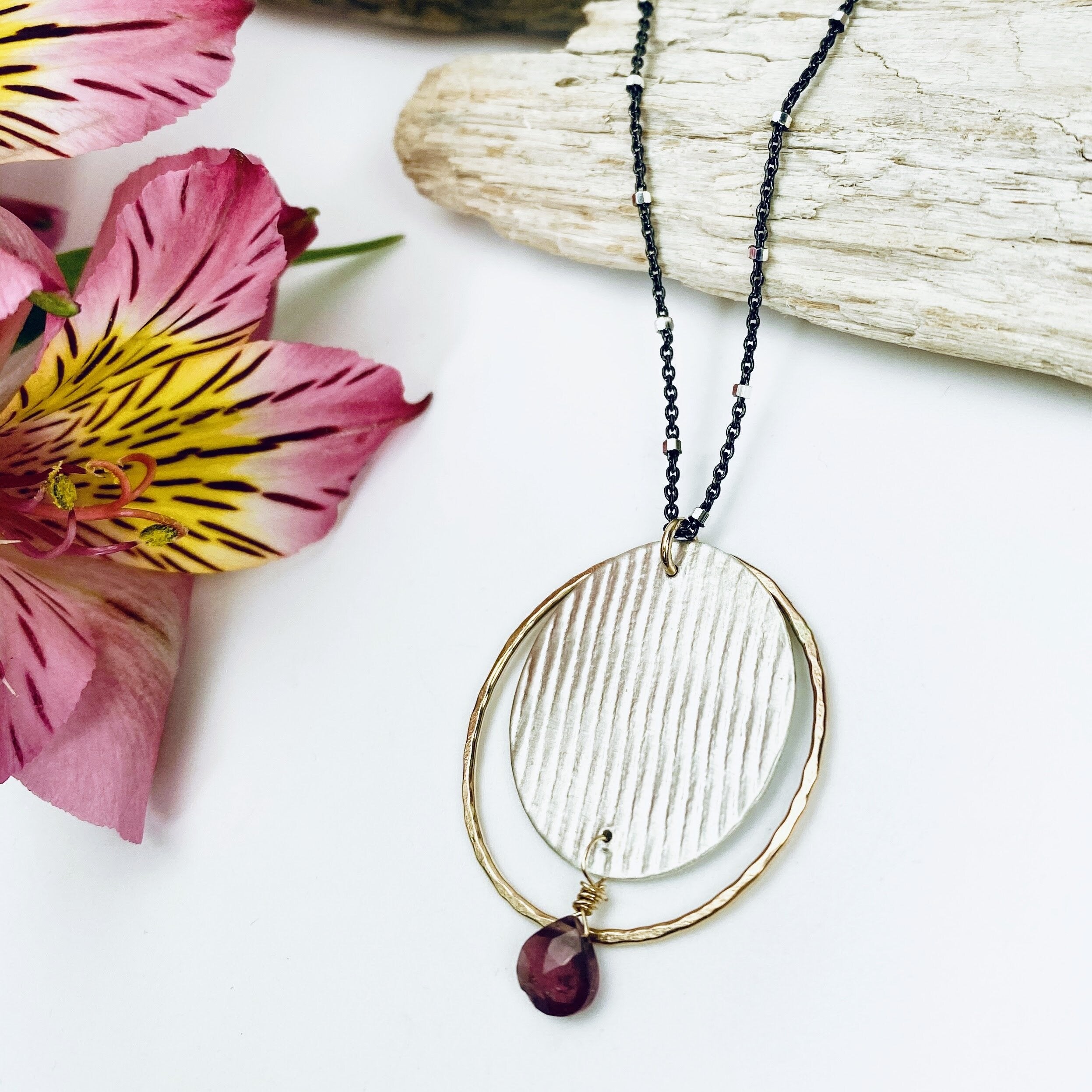 Garnet Eclipse Necklace