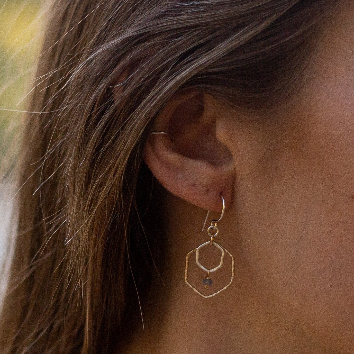 Honeycomb Moss Earrings