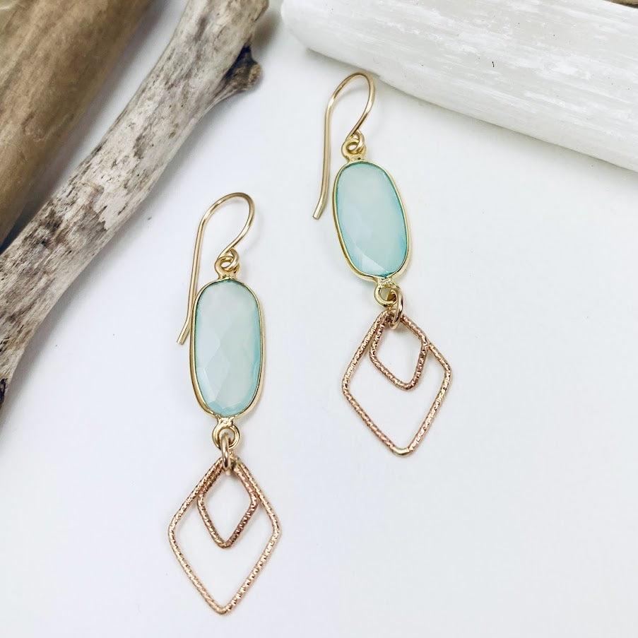 Chalcedony Movement Earrings
