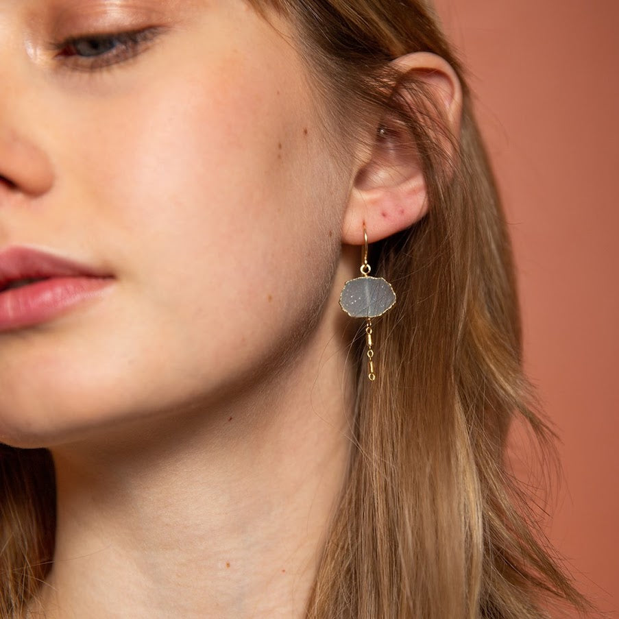 Druzy Chain Earrings