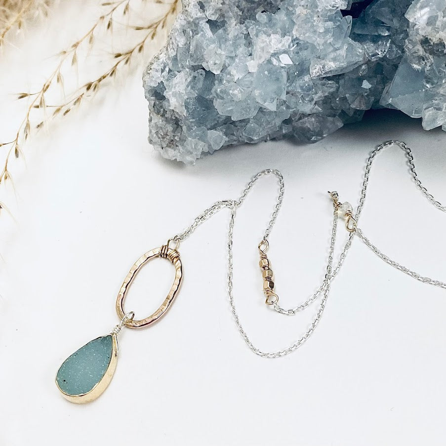 Moonbeam Druzy Necklace
