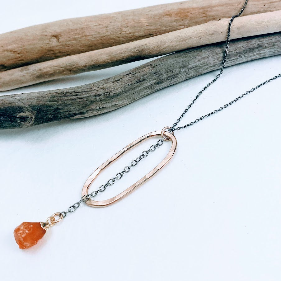 Carnelian Drip Necklace