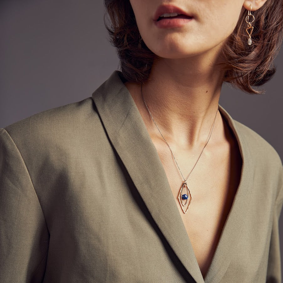 Blue Nesting Necklace