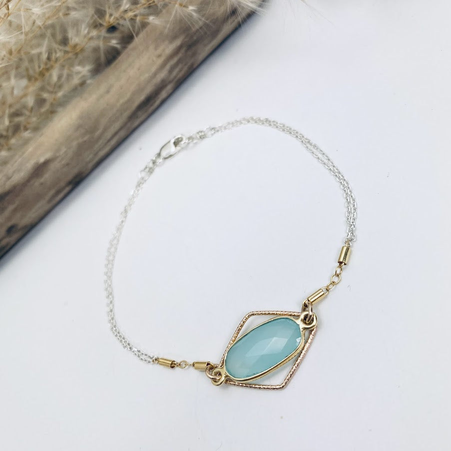 Chalcedony Frame Bracelet