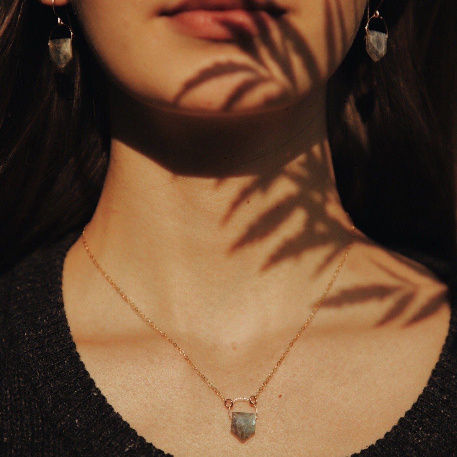 Labradorite Dagger Necklace