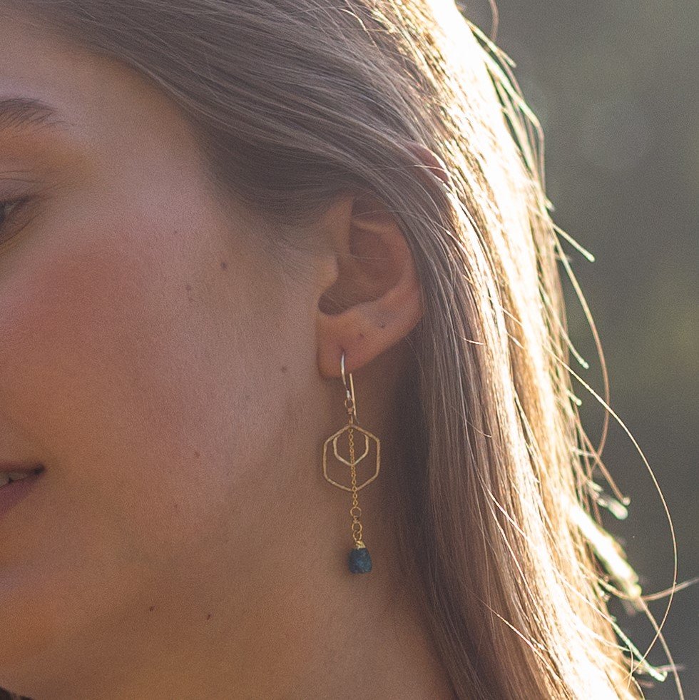 Honeycomb Apatite Earrings