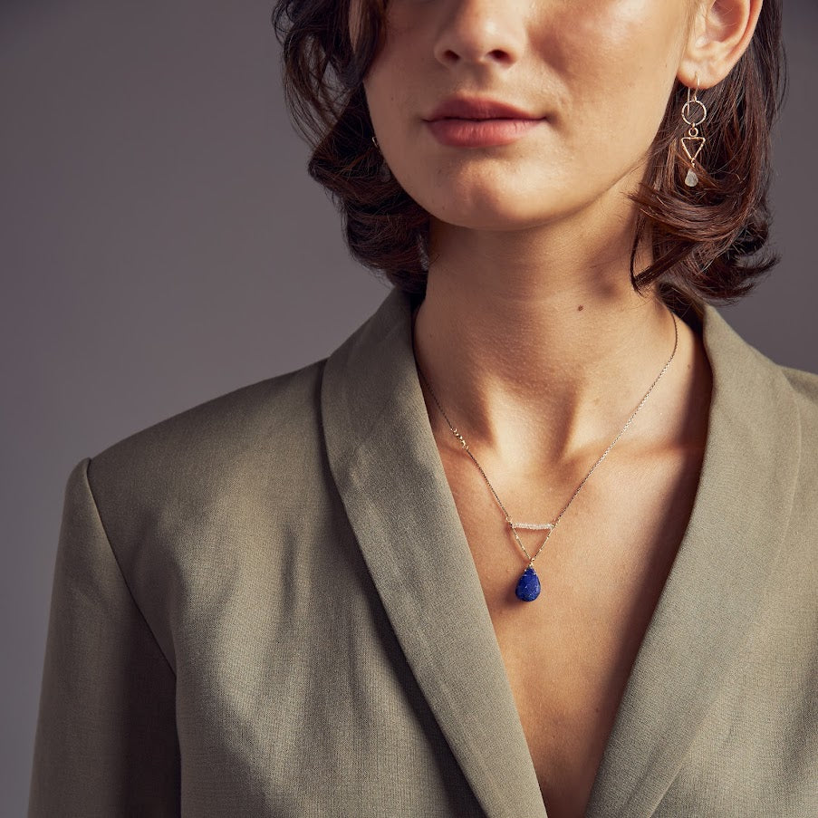 On Point Lapis Pendant