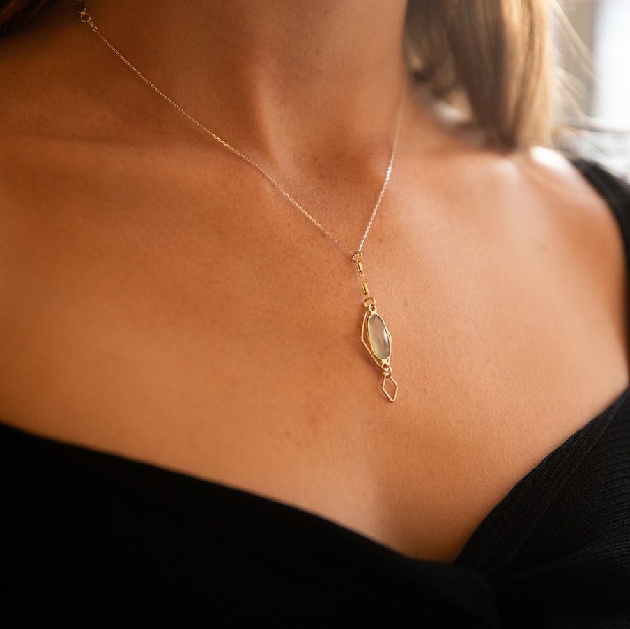 Chalcedony Skylight Necklace