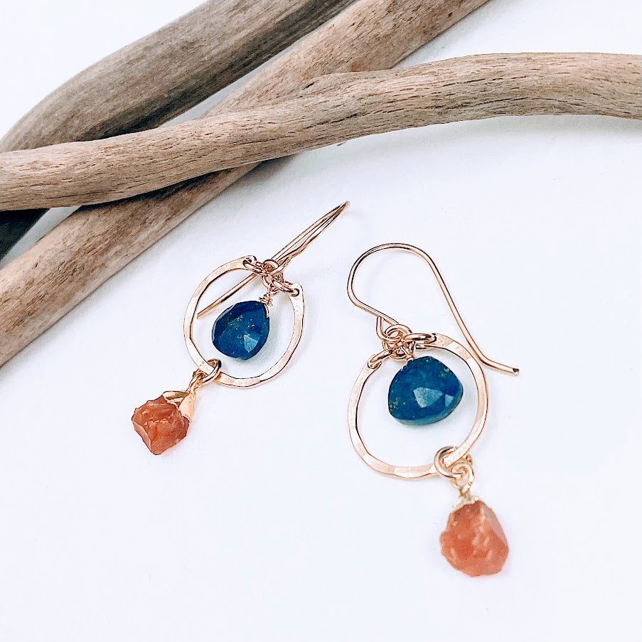 Lapis & Carnelian Dream Earrings