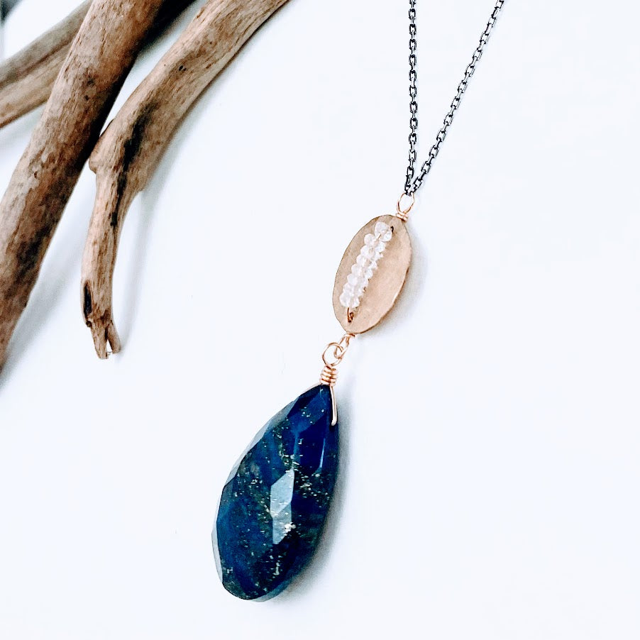Lovely Lapis Drop Necklace