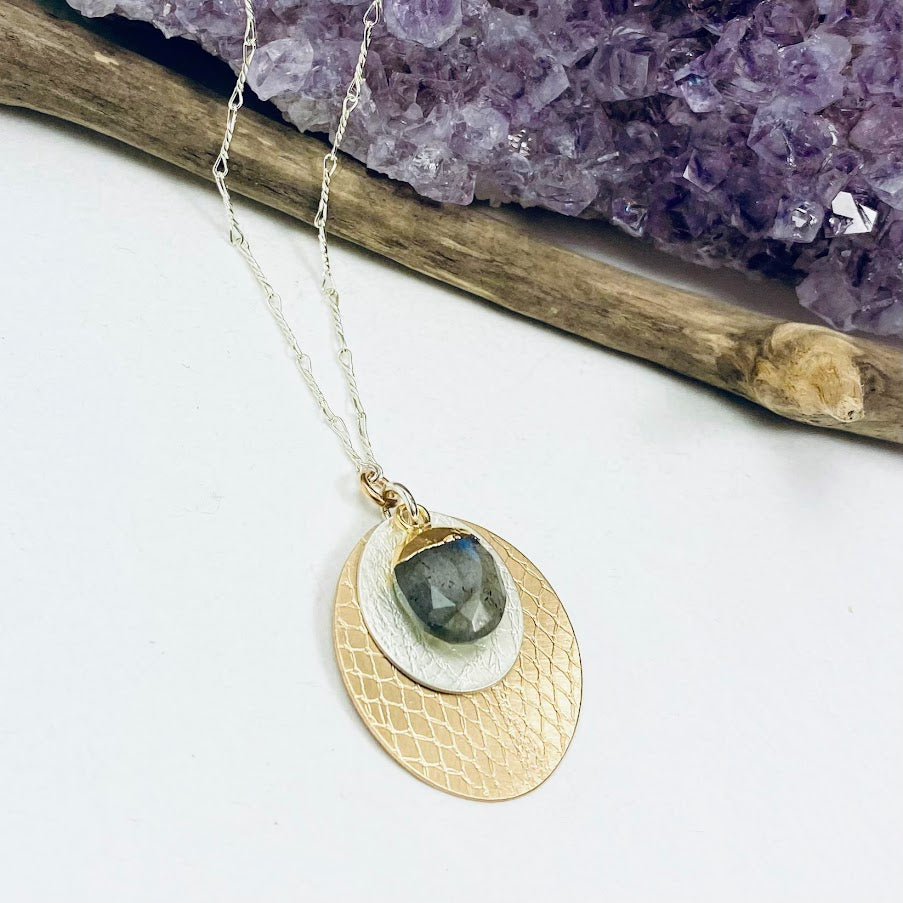 Labradorite Texture Necklace