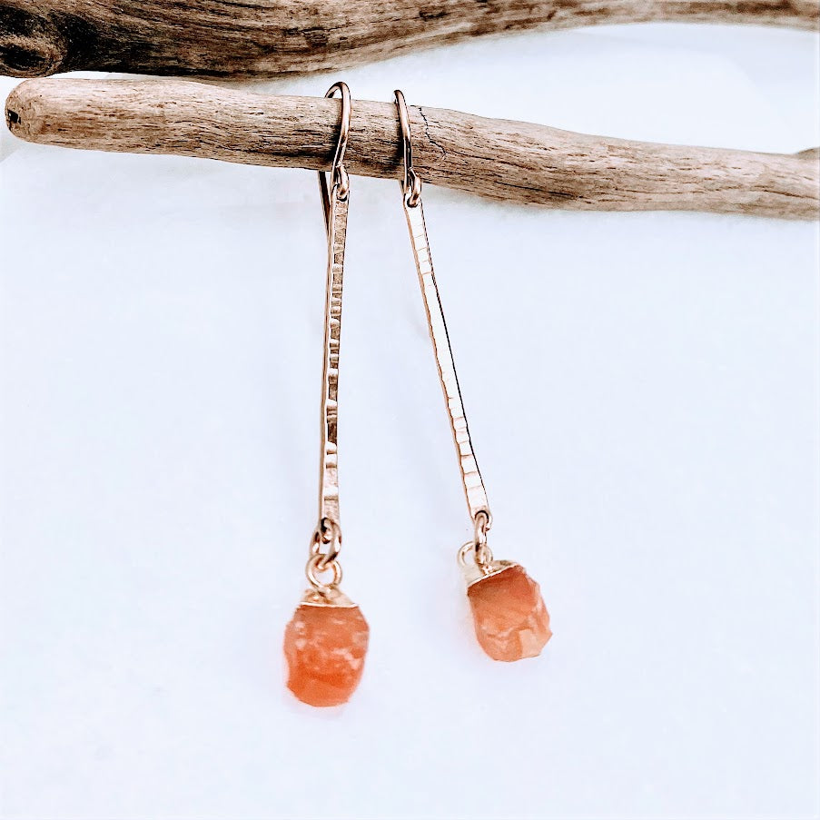 Carnelian Bar Earrings