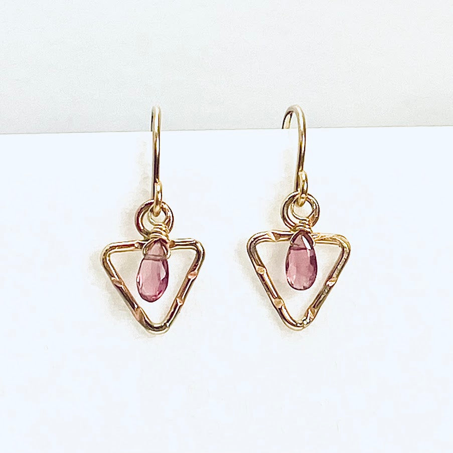 Mini Garnet Earrings