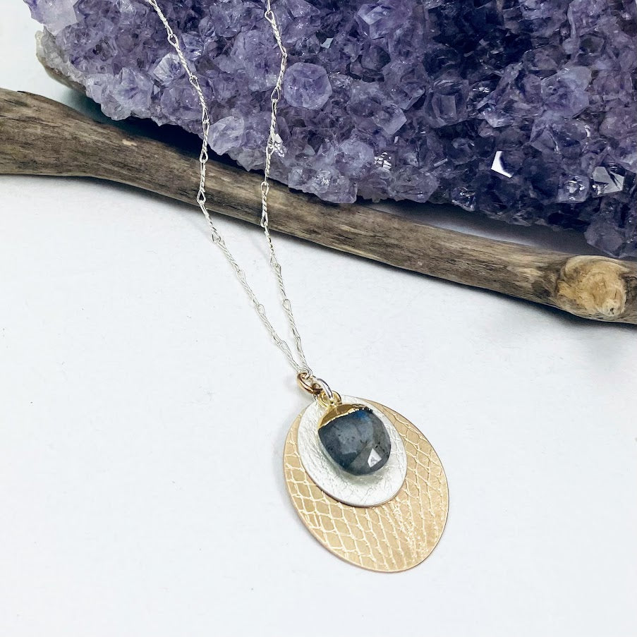 Labradorite Texture Necklace