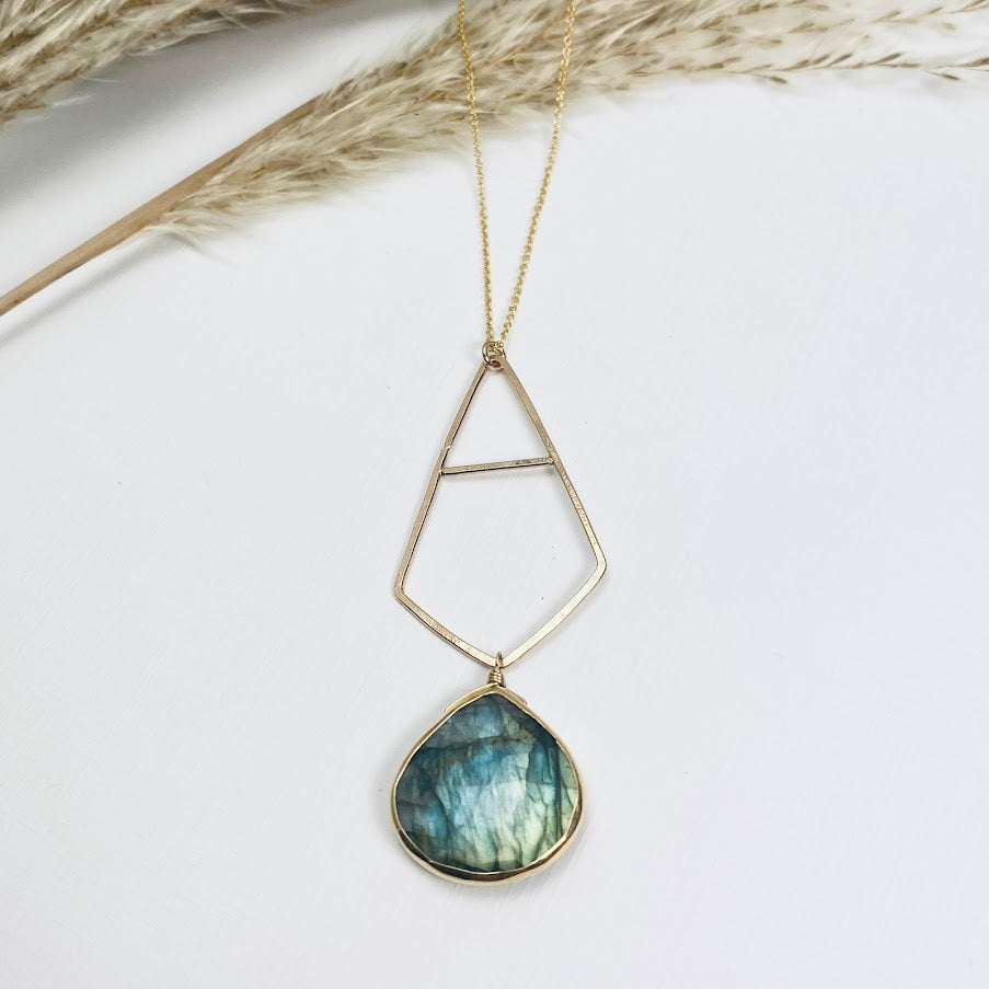 Labradorite Triad Necklace