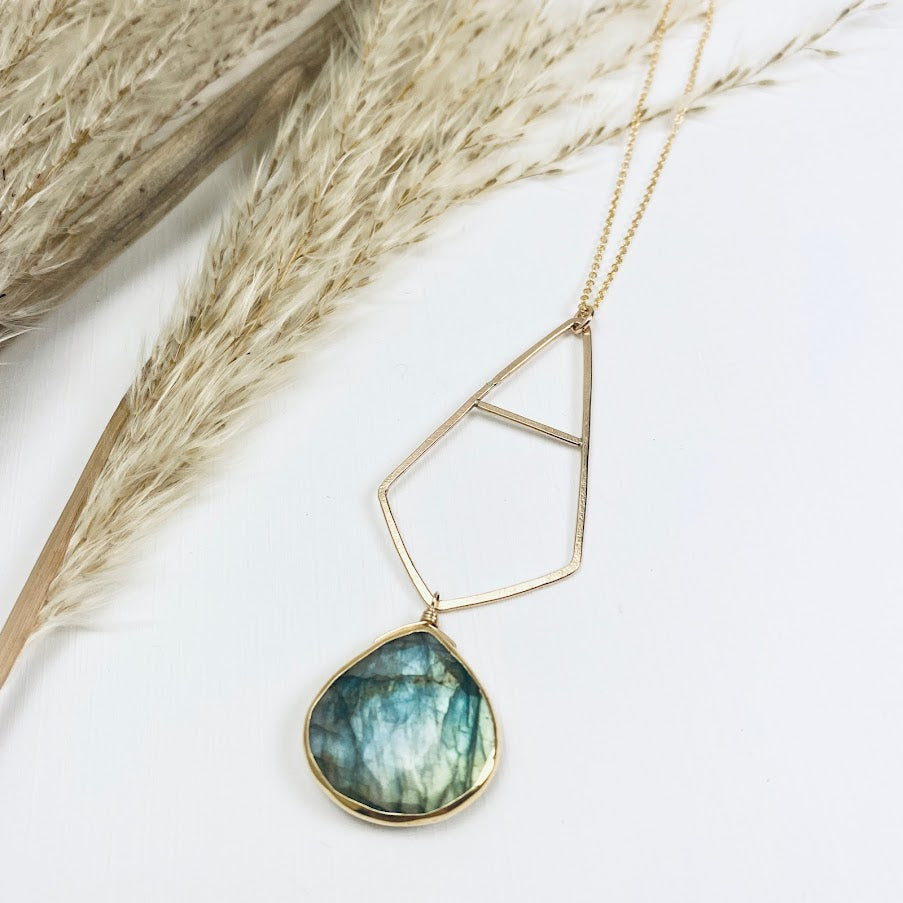 Labradorite Triad Necklace