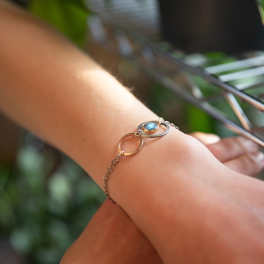 Concentric Labradorite Bracelet