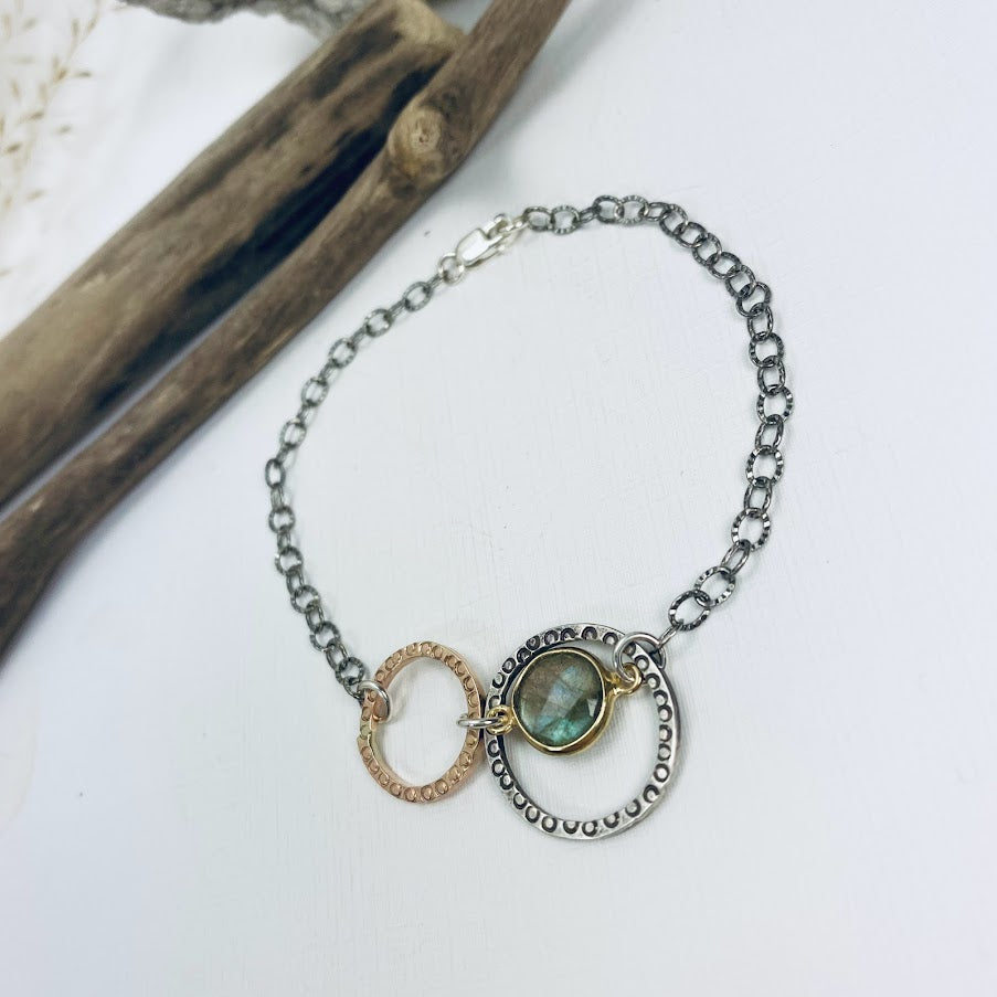 Concentric Labradorite Bracelet