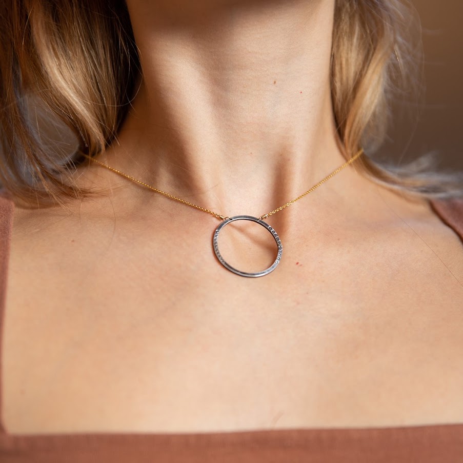 Eternity Hoop Necklace