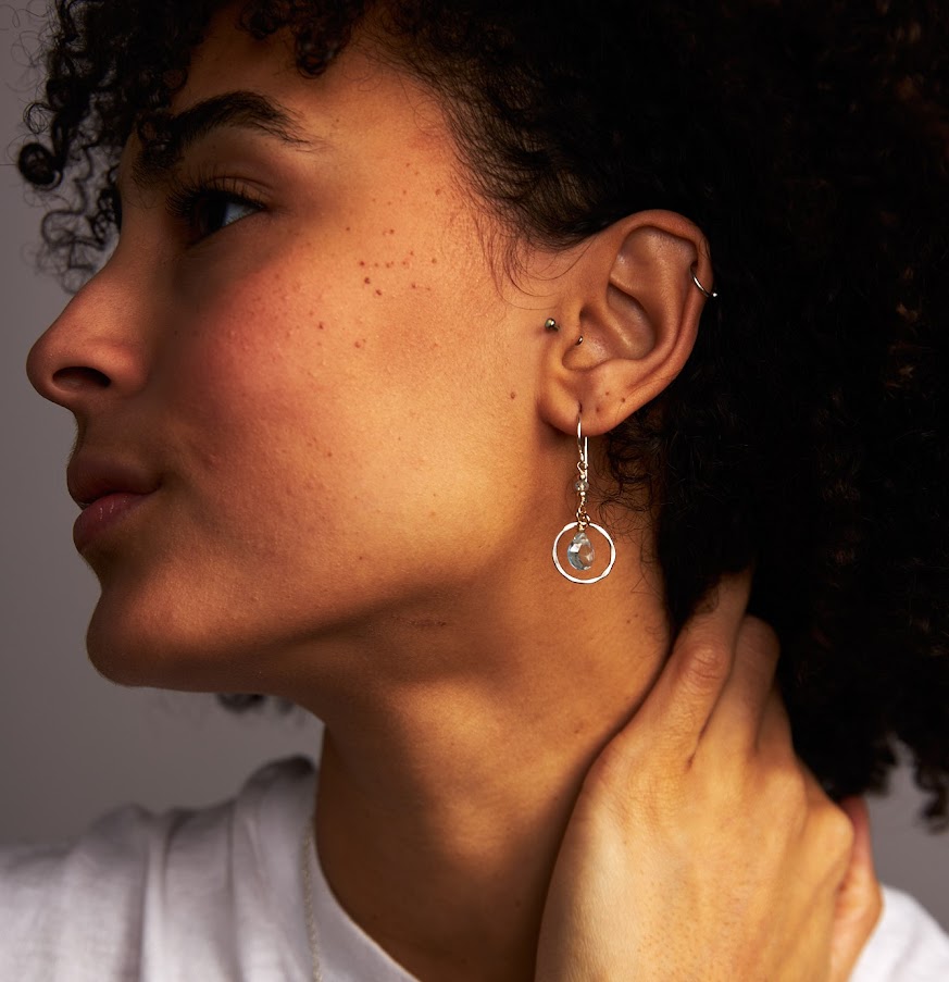 Blue Topaz Flow Earrings