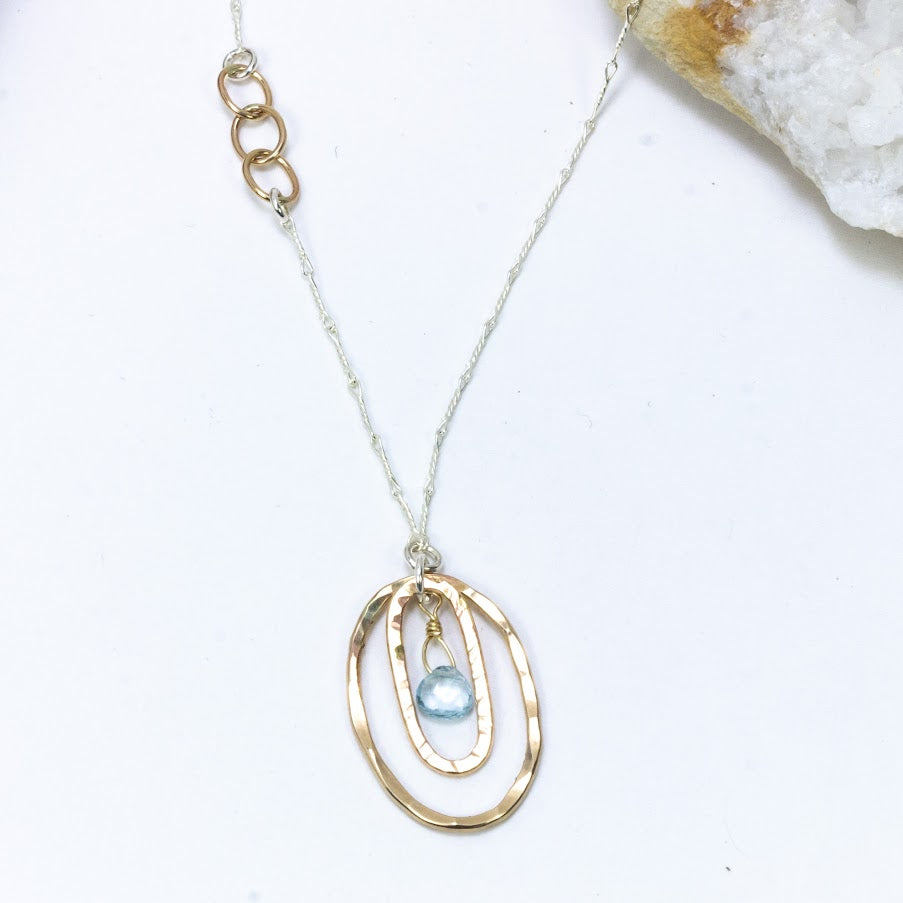 Blue Topaz Ripple Necklace